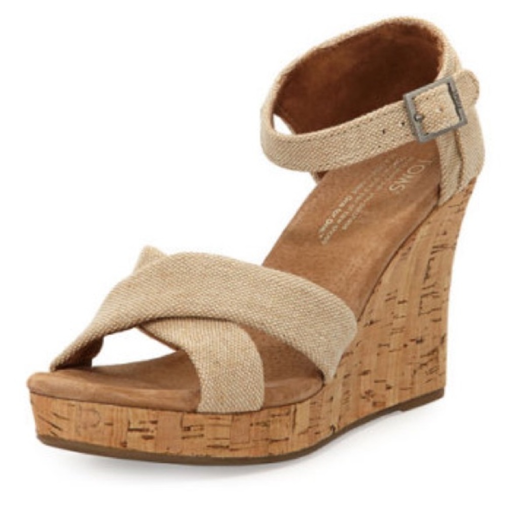 Toms Sienna Wedge in Natural EUC